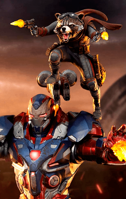 Statue Iron Patriot & Rocket - Avengers: Endgame - Art Scale 1/10 - Iron Studios