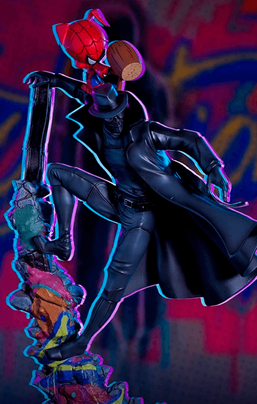 Statue Spider Noir and Spider Ham - Spiderman: Into the Spiderverse - Art Scale 1/10 - Iron Studios