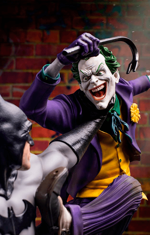 Statue Batman Vs Joker - Dc Comics By Ivan Reis - Battle Diorama 1/6 - Iron Studios