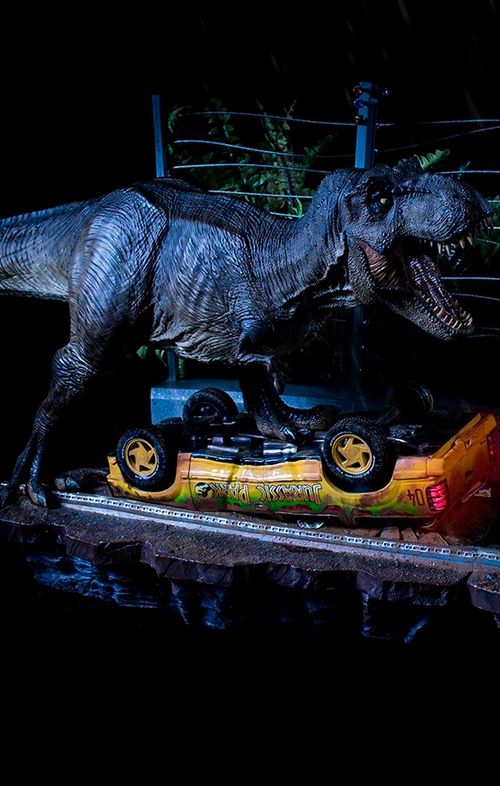 Statue T-Rex Attack (Set A) - Jurassic Park - Art Scale 1/10 - Iron Studios