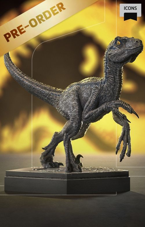 Pre-Order - Statue Velociraptor Blue - Jurassic World - Icons - Iron Studios