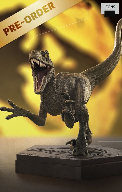Pre-Order - Statue Velociraptor A - Jurassic Park - Icons - Iron Studios
