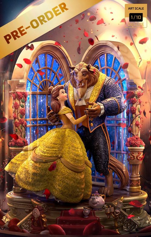 Pre-Order - Statue Beauty and the Beast Deluxe - Disney 100th - Beauty and Beast - Art Scale 1/10 - Iron Studios