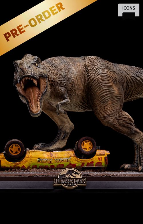 Digital Pre-Order - Statue T-Rex Attack - Jurassic Park - Icons - Iron Studios